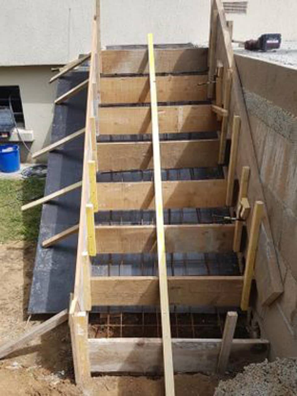 Coffrage d'un escalier