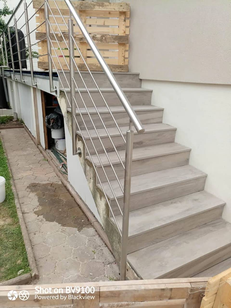 Pose de dalle sur escalier (après) 2021