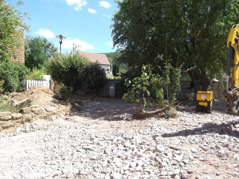 Chantier de pavage (avant) 2021